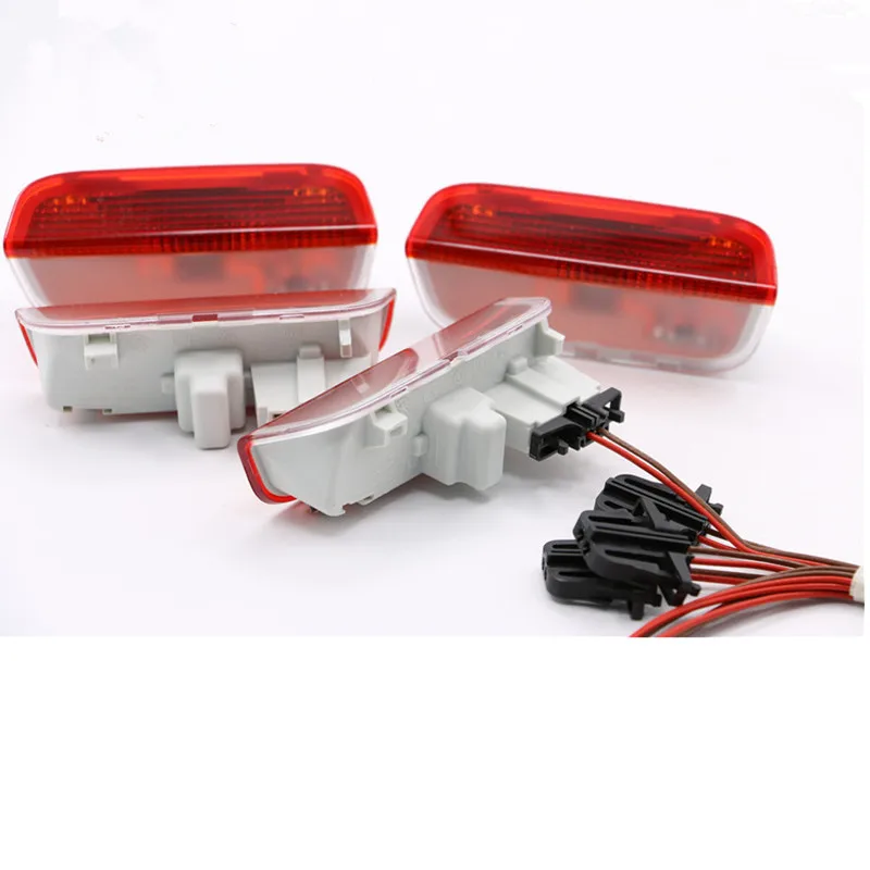4 pieces Original Door Warning Light Interior Lights with cable For VW