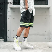 VFIVEUNFOUR Новое поступление 3M Светоотражающие полосатые модные шорты для мужчин хип-хоп одежда летние повседневные шорты брюки