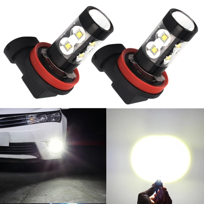 2-Pack Высокая мощность 50 Вт супер яркий H11/H8 10-SMD светодиодный светильник s лампы для