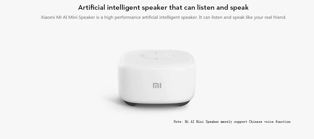 Xiaomi mi Al mi ni искусственный Интеллектуальный mi ni динамик Голосовое управление Bluetooth беспроводной умный динамик радио плеер рассказчик