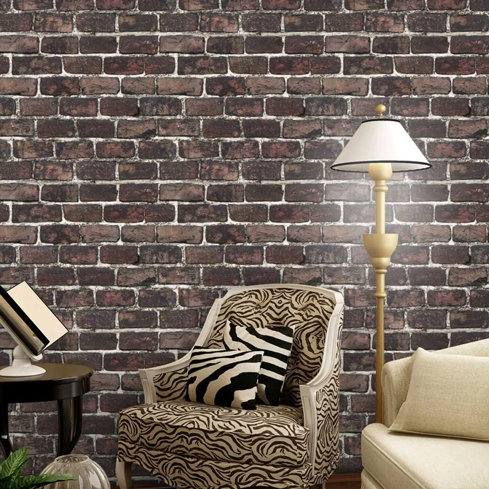 Simulation Brick Stone Wall Sticker Rustic Effect Self adhesive Removable Home Room Decoration