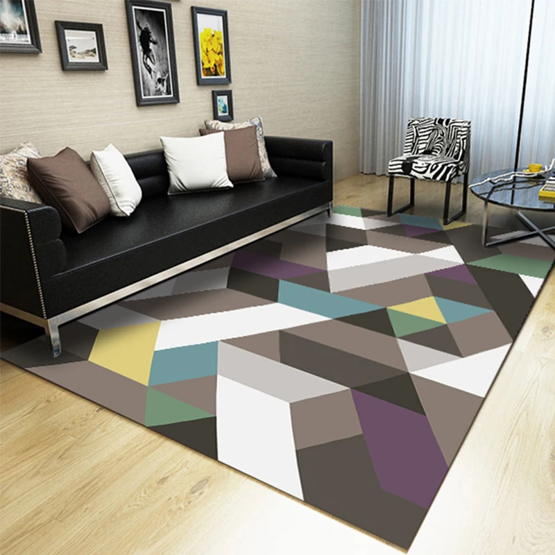 

New Modern Geometric Soft Large Carpets For Living Room Carpet Bedroom Kid Room Study Room Area Rug Home Floor Mat Floor Rug