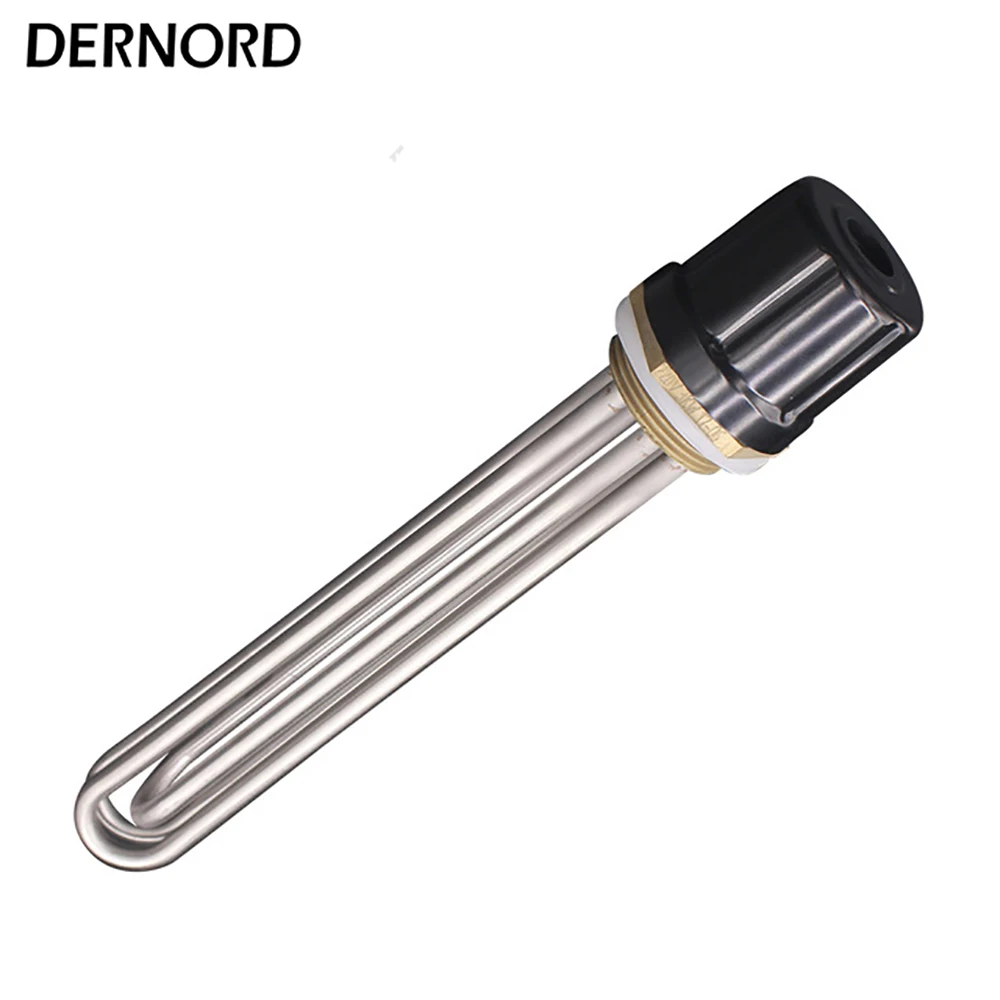 DERNORD 1-1/2 Inch Heating Element U Type Electrical Brewing Water Boiler Heater BSP Flange 220V 3000W