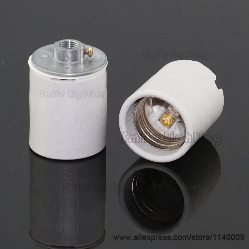 2pcs/lot E26 Unglazed porcelain lamp socket ceramic light bulb holder