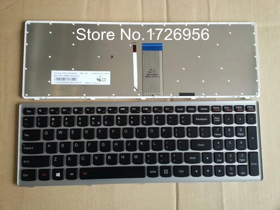 Оригинальная новая клавиатура с подсветкой для Lenovo U510 U510-US US 25205669 HMB3130TLA01 |