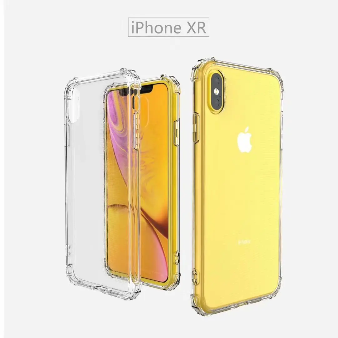 Armor Case For iphone XS Max Cover TPU 360 Degree Airbag Soft AntiKnock Transparent XR 7 8 Plus 6 6s X 10 7Plus |