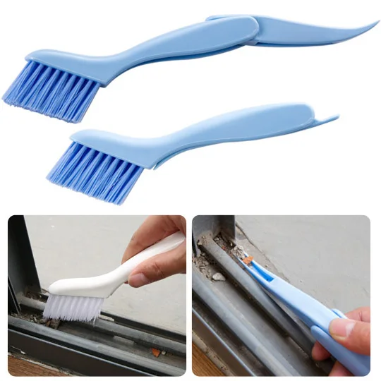 

2017 2-in-1 Multipurpose Window Groove Cleaning Brush Keyboard Nook and Cranny Dust Small Shovel / Window Track Cleaning Brush