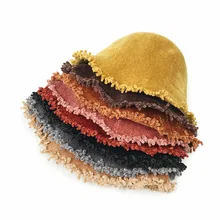 Женские шапки-ковши с заусенцами, плотные теплые шапки с заусенцами для отдыха, складная тканевая Кепка