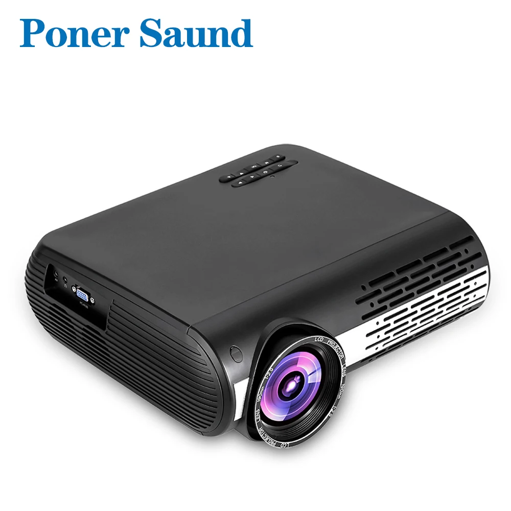 Poner Saund M2 LED Projector Home Beamer FULL HD 1080P 4500 Lumens Android 6.0 WiFi Bluetooth HD 1080P HDMI USB Video Proyector