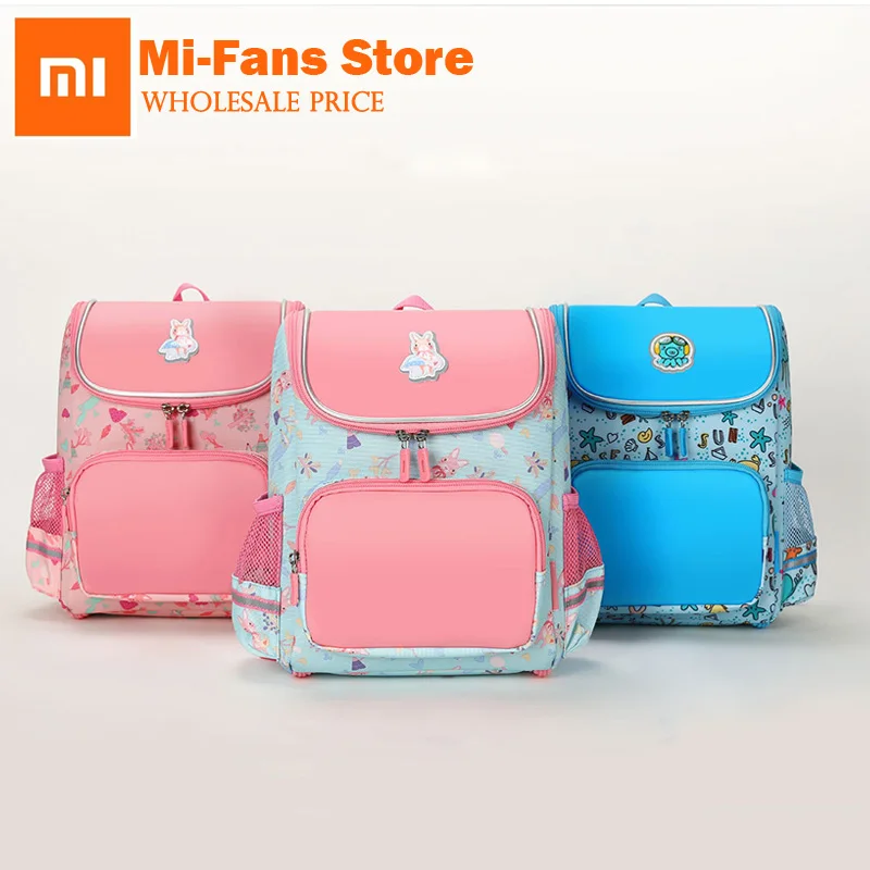 xiaomi xiaoyang Children Bag 380g weight Burden Reducing Protect Spine Cute School Bag for 3