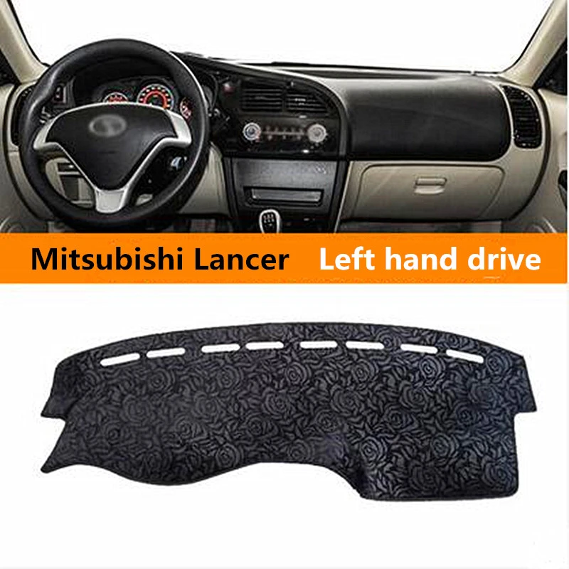 Coche funda protectora a de polvo cubierta del salpicadero para Mitsubishi Rosa diseño estera tablero Auto para Mitsubishi Lancer izquierda|cover design|cover for mitsubishicover for AliExpress