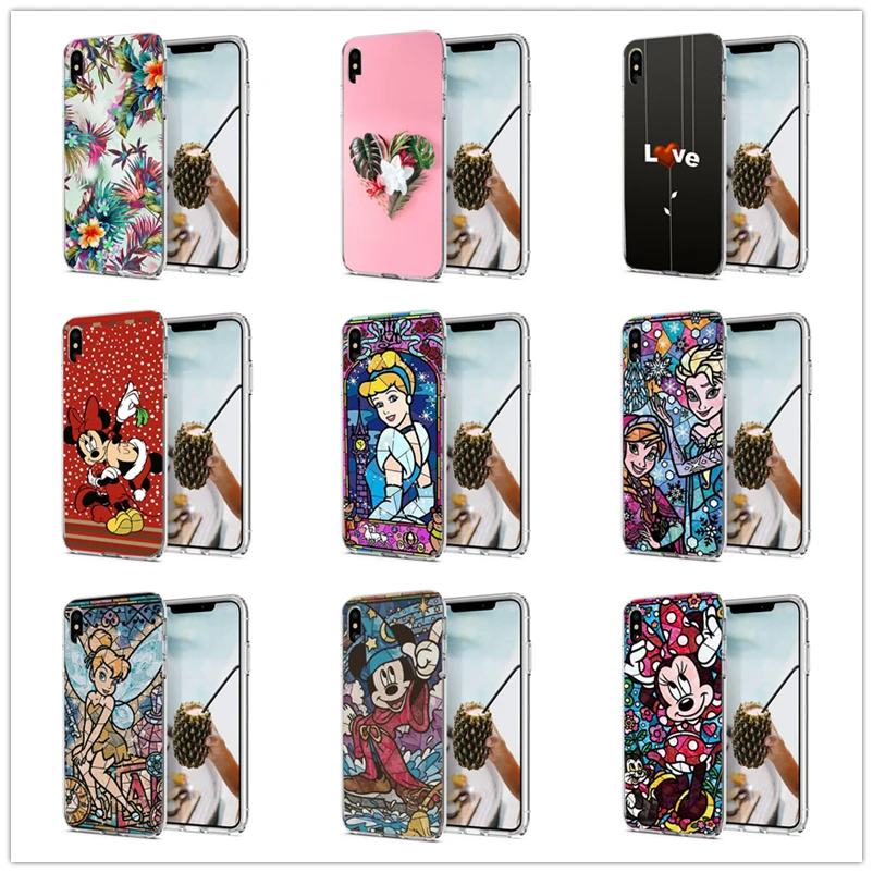 For iPhone 6 6S 8 7 Plus XS XR Max Plastic Back Cover Lovely Rose Gold Pineapple Theme Design Pattern Cases Fitted Case Y144 |