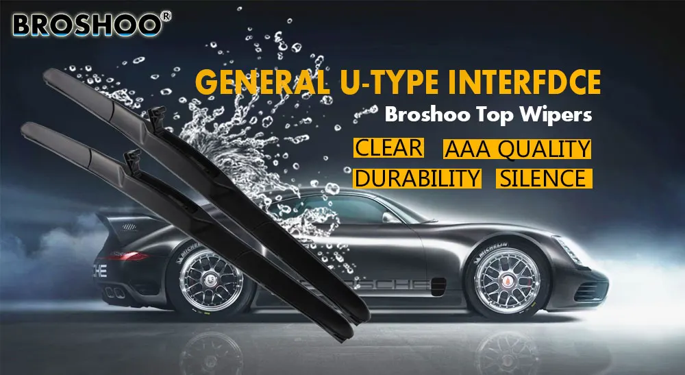 Автомобильная Щетка стеклоочистителя U hook 1" 16" 1" 18" 1" 20" 2" 22" 2" 26" натуральный каучук ветровое стекло гибридные стеклоочистители автомобильные аксессуары