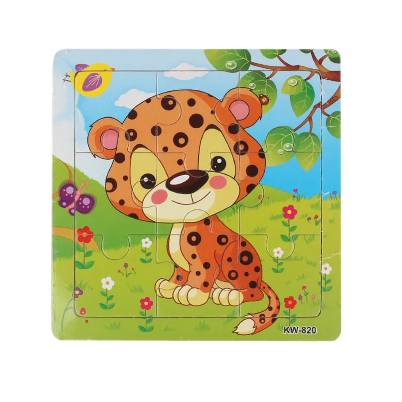 

Puzzle Toys Educational Toy For Children Animal Leopard Jigsaw Puzzle Wooden Toy Learning Toys For Kids houten speelgoed #L5