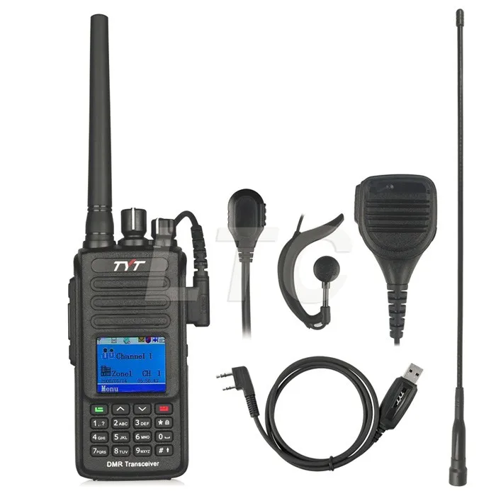 TYT MD-390 UHF 400-480 mhz DMR цифровой двухстороннее радио Walkie Talkie IP67 Водонепроницаемый MD390 + кабель для программирования + пульт Динамик