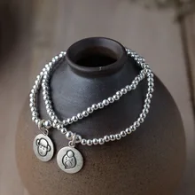 Китайского зодиака браслет из серебра оптом S925 серебро, Серебряная технология, для женщин, Сделай Сам ремесленные перо benmingnian с ремешком для руки