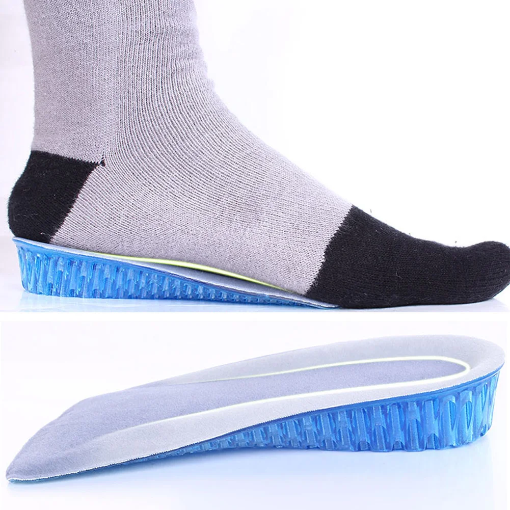 1 Pairs Soft Unisex Silicone Gel Heel Lifts Height Increase Insoles Shoe Inserts