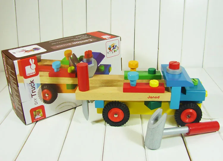 Деревянный инструмент, автомобильный винт для разборки, гайка, автомобильная игрушка Монтессори, обучающая детская ручная сборка, деревянная игрушка
