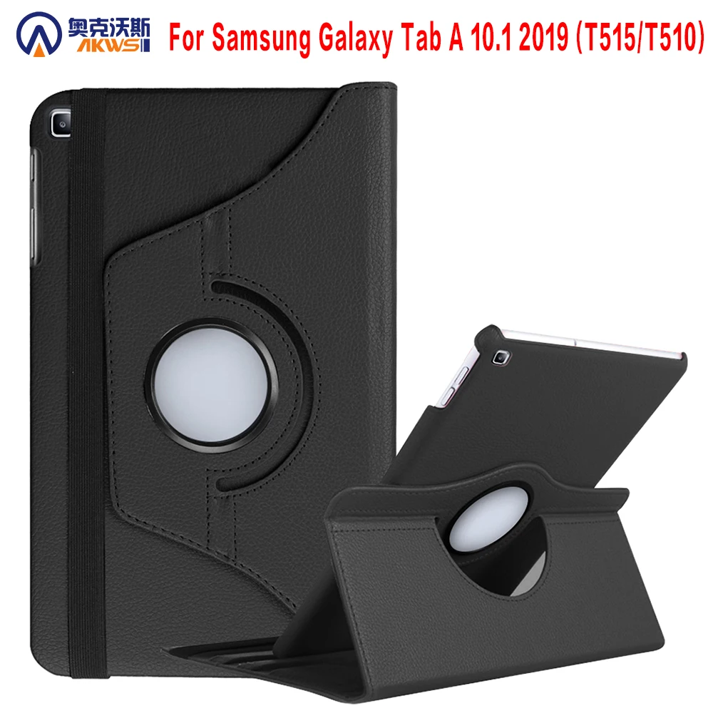 

Walkers Case for Samsung Galaxy Tab A 10.1" T510 T515 Tablet Slim PU Rotating Cover for SM-T510/T515+gift