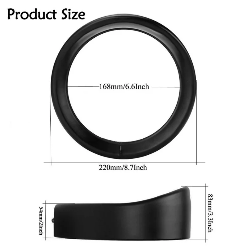 Motorbike Accessories 7 Inch Round LED Headlight Harley Touring Road King Electra Glide Forward Driving Headlamp Visor Trim Ring (12)