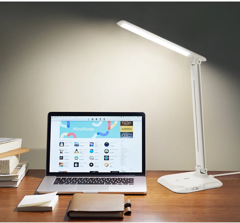 Светодиодный светильник для макияжа с регулируемой цветовой температурой 7 Вт с сенсорным датчиком и регулируемой яркостью Перезаряжаемый USB светодиодный настольный светильник для чтения и учебы