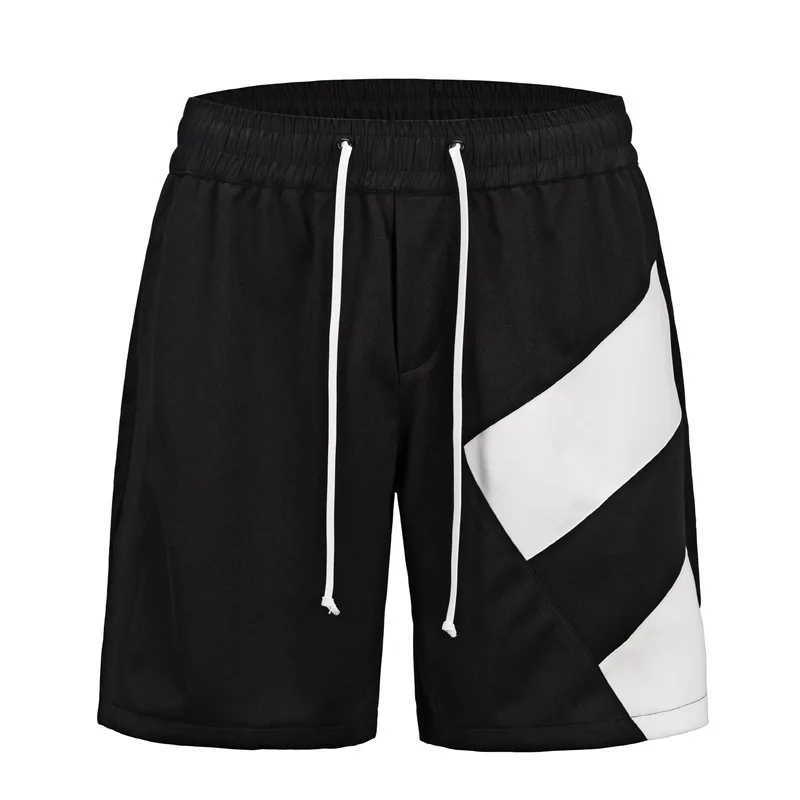 Мужские повседневные шорты с эластичной резинкой на талии, свободные шорты со шнурком, 2 цвета, большие размеры