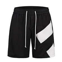 Мужские повседневные шорты с эластичной резинкой на талии, свободные шорты со шнурком, 2 цвета, большие размеры