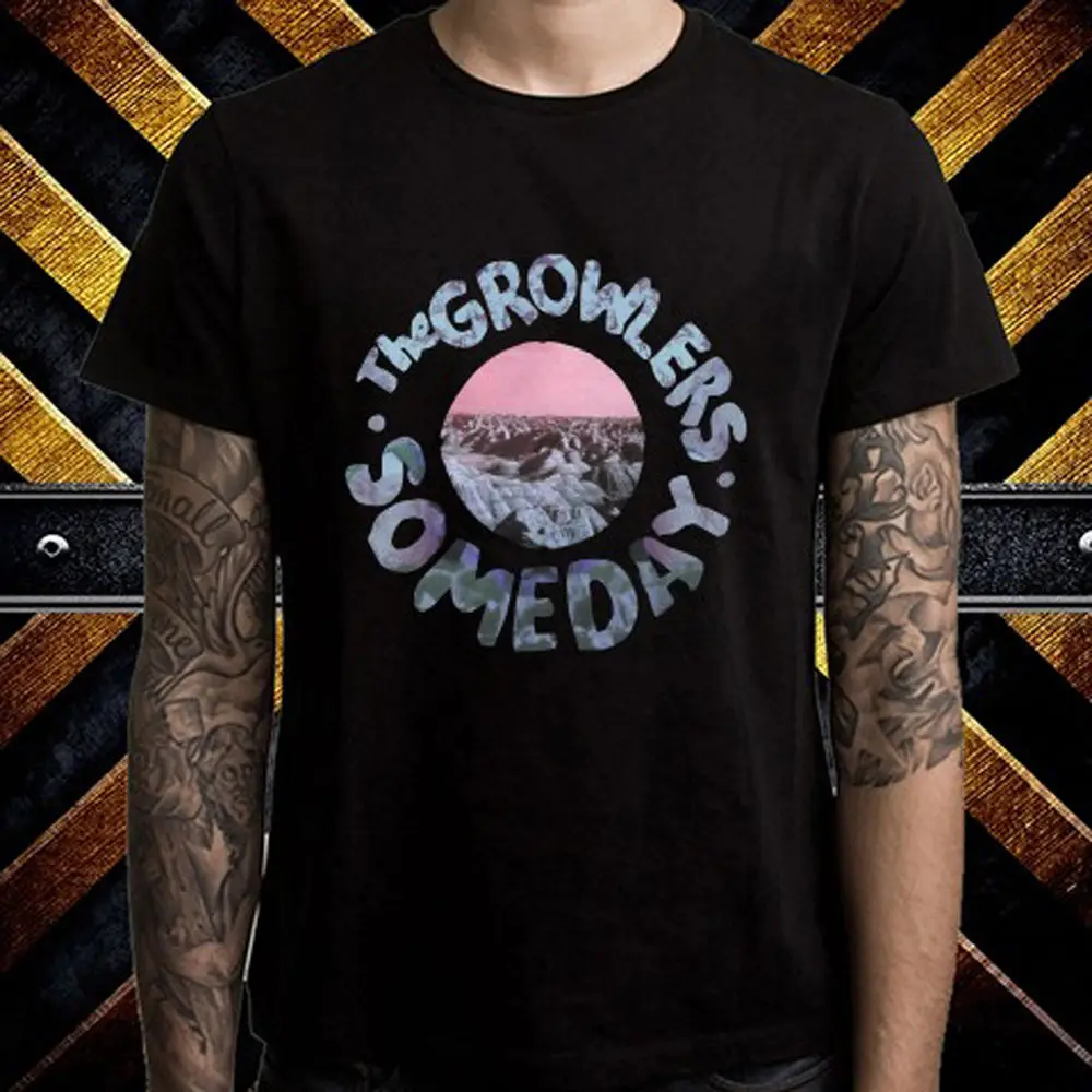 The Growlers Someday Rock Band Logo Men's Black T-Shirt Size S To 3XL Brand Cotton Men Clothing Male Slim Fit T Shirts The Growlers Someday Rock Band Logo Men's Black T-Shirt Size S To 3XL Brand Cotton Men Clothing Male Slim Fit T Shirts