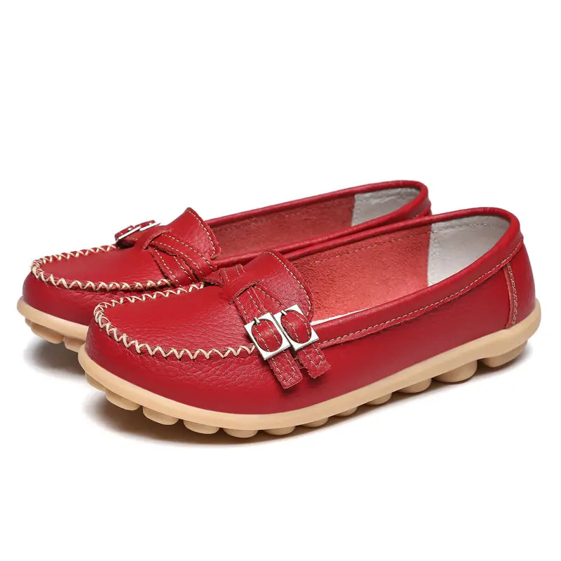 

Women Genuine Leather Shoe Casual Fashion Shoes For Female Autumn 35 -41 Anti-skid Women Shoe Walking Shoes For Female