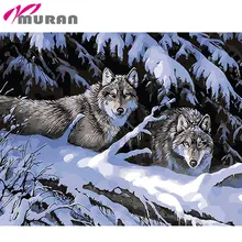 Муран Холст Искусство Настенная картина волк живопись Peinture Куадрос Decorativos живопись по номерам картина DIY Цифровая живопись маслом