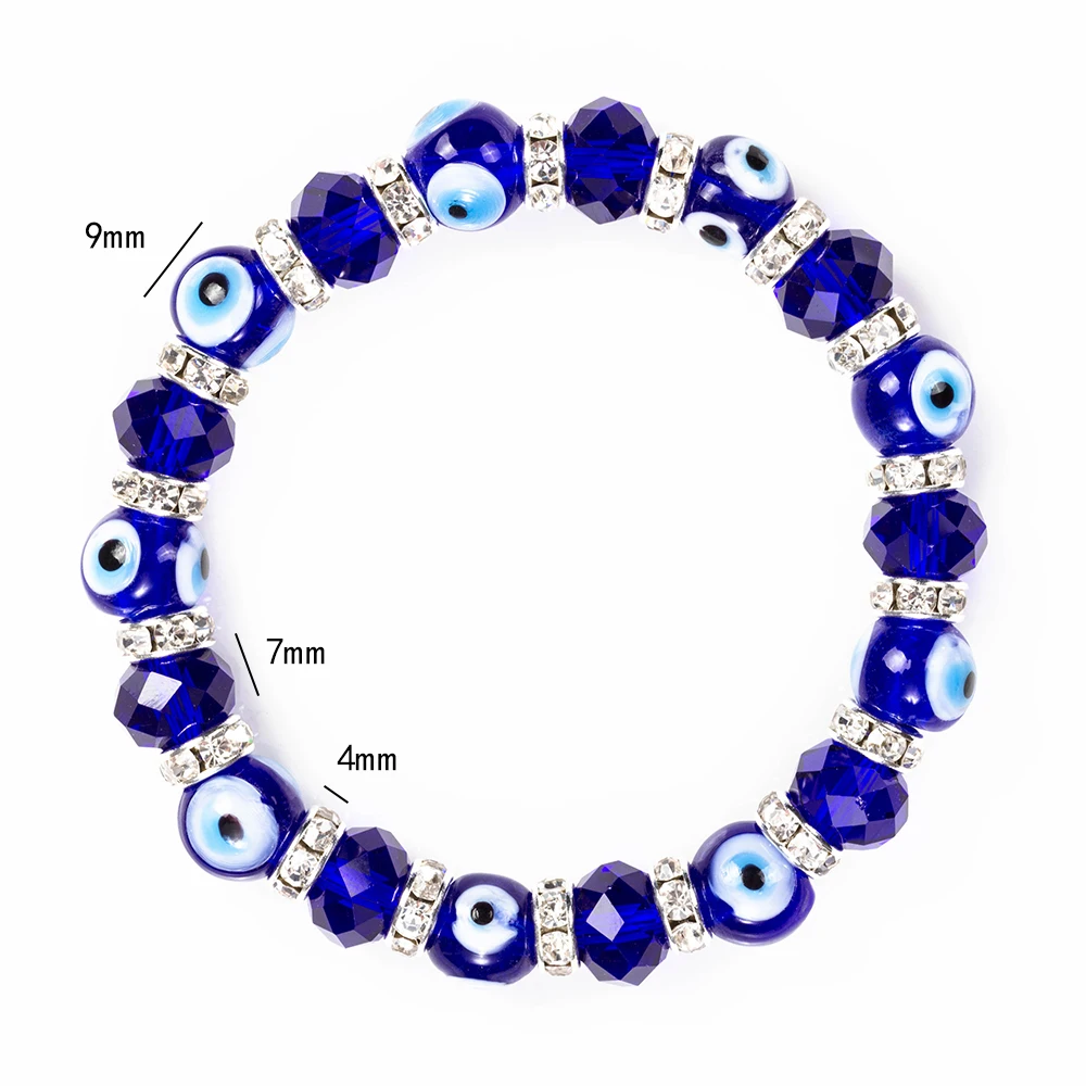 MEIBEADS Trendy Simple Evil Eye Religious Eye Charm Blue Beads Lucky Bracelet Match Turkish Bracelet for Women Earrings Y5226 bracelet jewelry