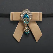 HISUMA мужские роскошные свадебные банкетные блестящие каплевидный кристалл синий горный хрусталь галстук бабочка галстук Жених бархат бабочка галстук