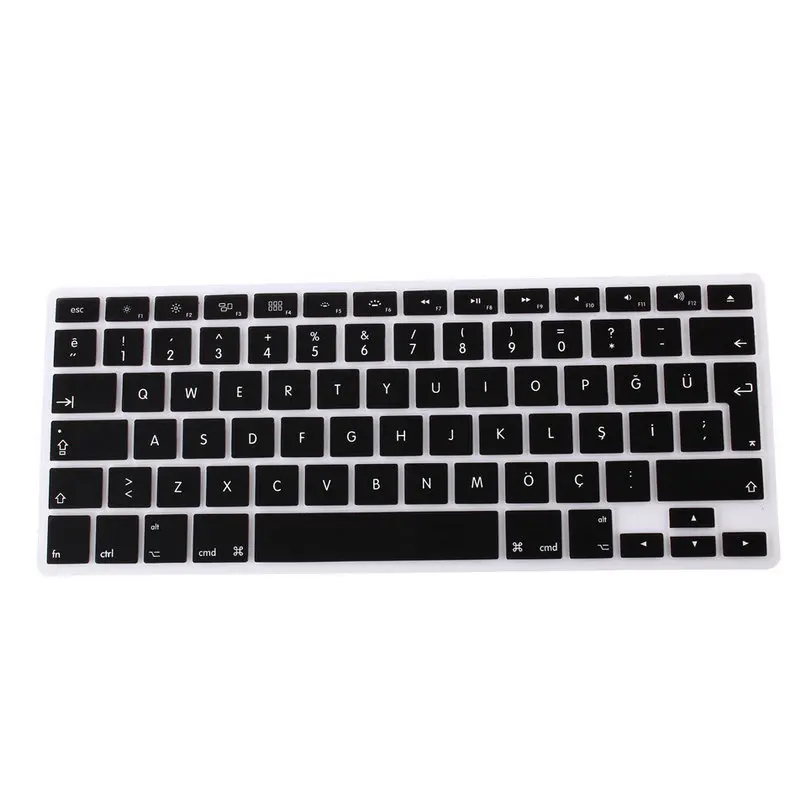 Turkish Language EU/UK Silicone Keyboard Cover Protector (100pcs) Laptop accessories For Apple MacBook Air 13 Pro 13 15 Retina