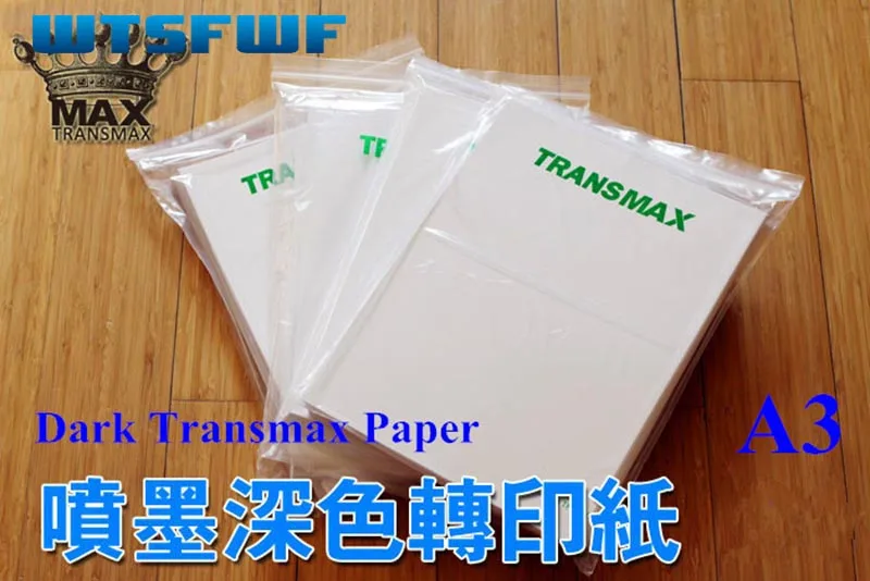 Wtsfwf A3 темно бумага transmax футболка передачи Бумага передачи тепла Бумага для хлопковые футболки 50 шт./лот