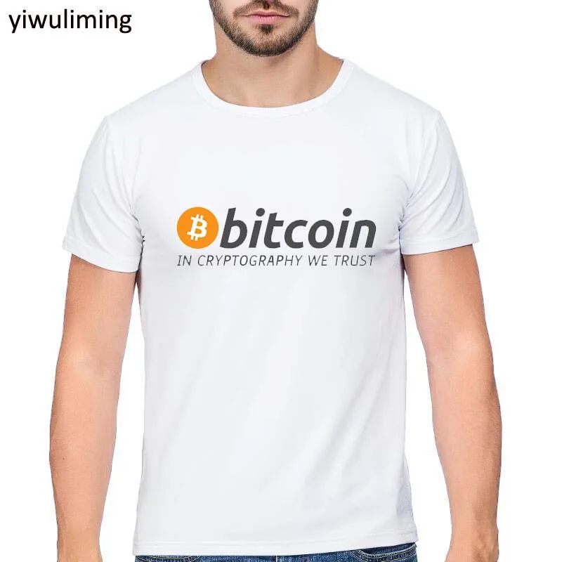 

asic bitcoin miner T Shirts Bitcoin In Cryptography We Trust Men's O Neck Short Sleeve T-Shirt Men Funky Tees Clothes