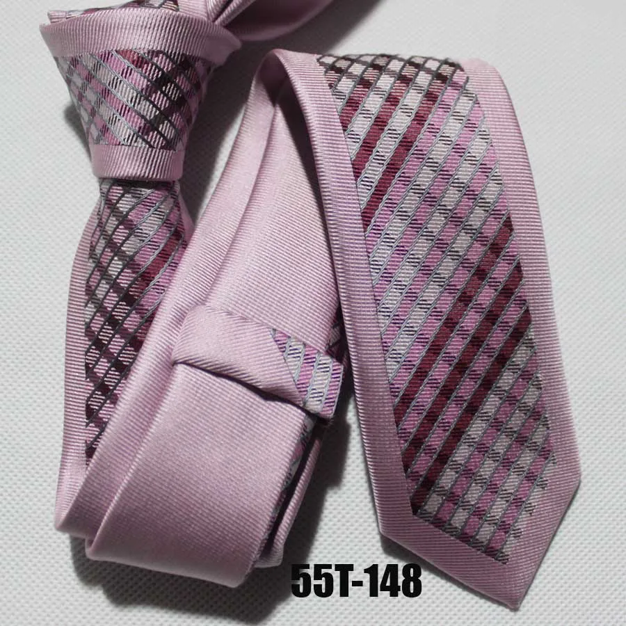 Уникальный Галстук lingyao дизайнерский галстук Повседневный узкий галстук фирменный gravata с розовыми сетками