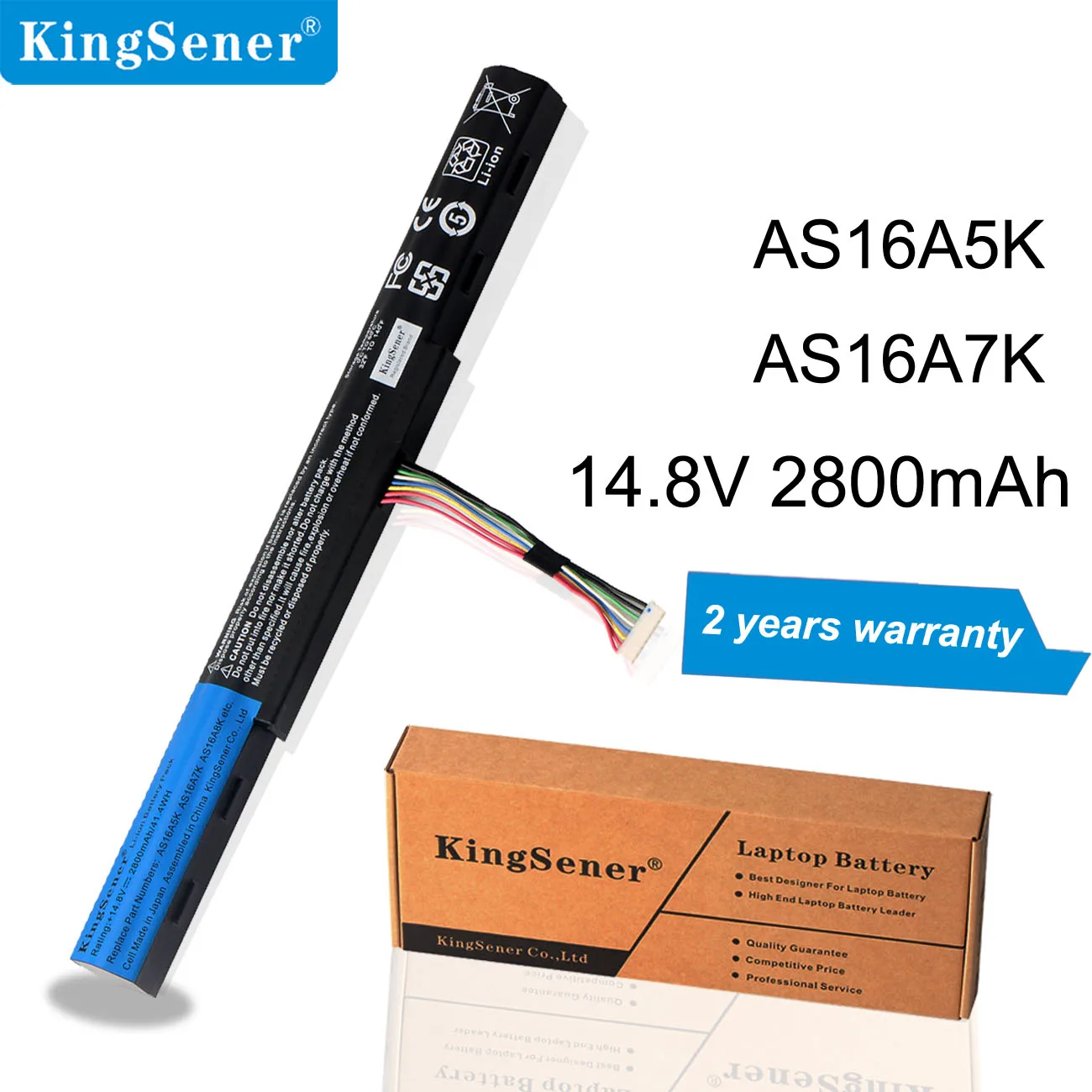  KingSener AS16A5K AS16A7K AS16A8K Laptop Battery for Acer Aspire E15 E5-475G E5-575G E5-575T E5-575