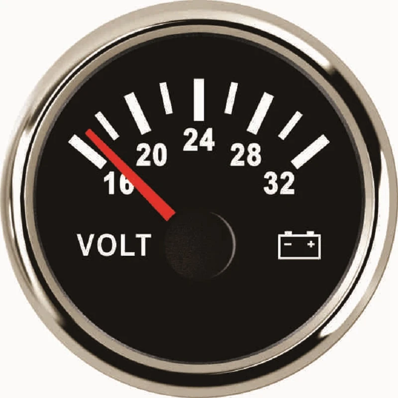 52 мм водостойкий автомобиль Лодка Volt Gauge 316L ободок морской Вольтметр инструмент