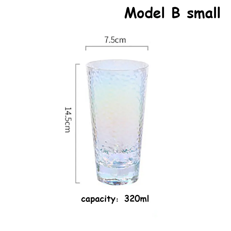 Красочные Хрустальные стеклянные воды es бессвинцовые радужные напитки чашки Посуда для напитков бар чаша для коктейля японские термостойкие стеклянные кружки 1 шт - Цвет: Model B-S