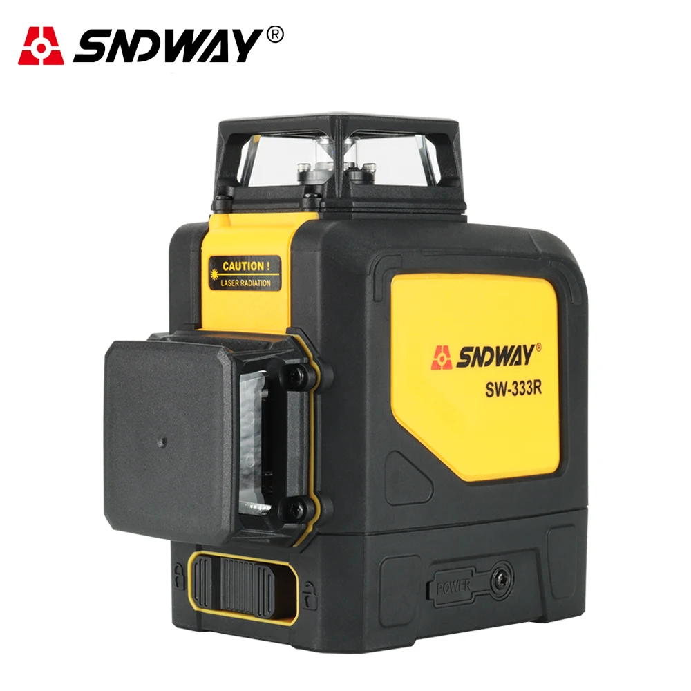 

Sndway 3D 12 Lines Green Red Laser Level 360 degree Horizontal Vertical Super Powerful Cross Lines level laser leveler SW-333R