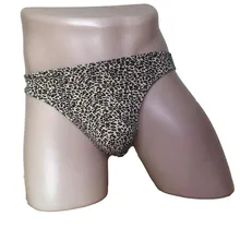 Новинка, сексуальный эротический ночной комплект, трусы, мужские трусы с леопардовым принтом и низкой талией, стринги, стринги