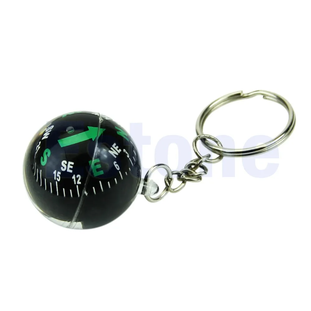Мяч Брелок заполненный жидкостью компас для пеших прогулок кемпинга путешествия на открытом воздухе выживания