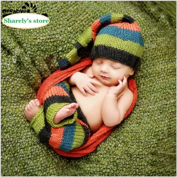 

Newborn Baby Boy Girls Crochet Hat+Pants Photography Props Outfits Clothes Infant Baby Photo Shoot Props Accessories Costume
