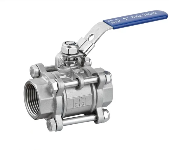 

1/2" threaded Female BSPP Triplet 304 Stainless Steel Ball Valve Full port 1000WOG