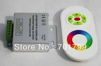 

promotion!!! RF wireless rgb tuoch controller,DC12-24V input,4A*3 channel output;white remote