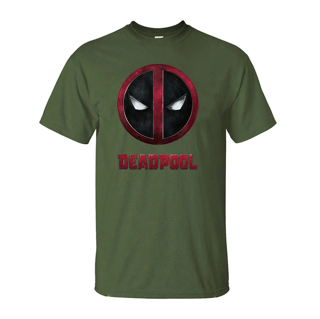 Одежда «Супергерои» с принтом "Дэдпул" Для мужчин футболка с коротким рукавом Летние черные футболки Повседневное хлопок Softwear футболка для фанатов - Цвет: Dark Green