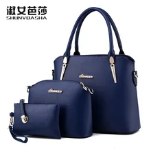 Nouveau Concepteur de Marque Femmes Sac À Main de Haute Qualité Pu En Cuir Composite Sac Femelle Épaule Sacs, sac à main + Embrayage + Portefeuille/Set Q1