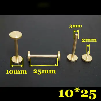 

50pc Q14-10x25 Solid Brass belt screw Chicago Screw Leathercraft