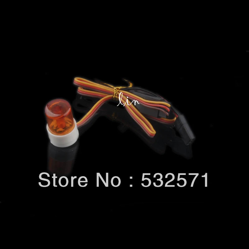 RC Model Police Car Night Flash Bright LED 360 Degree Rotation Yellow