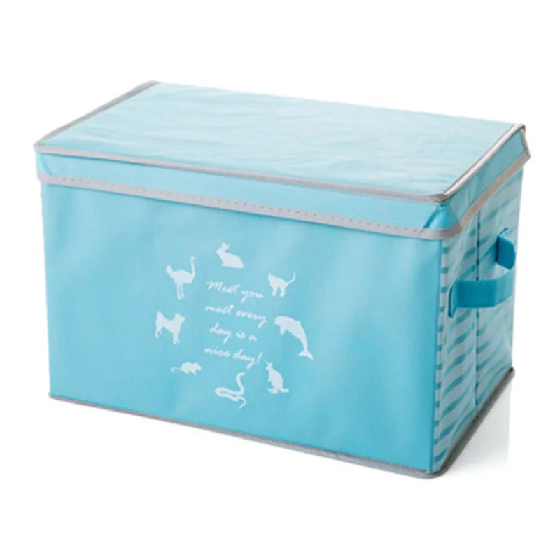 

Non-woven Storage Box Clothes Organizer With Lids Clothing Underwear Bra Toys Boxes Home Closet Organizer
